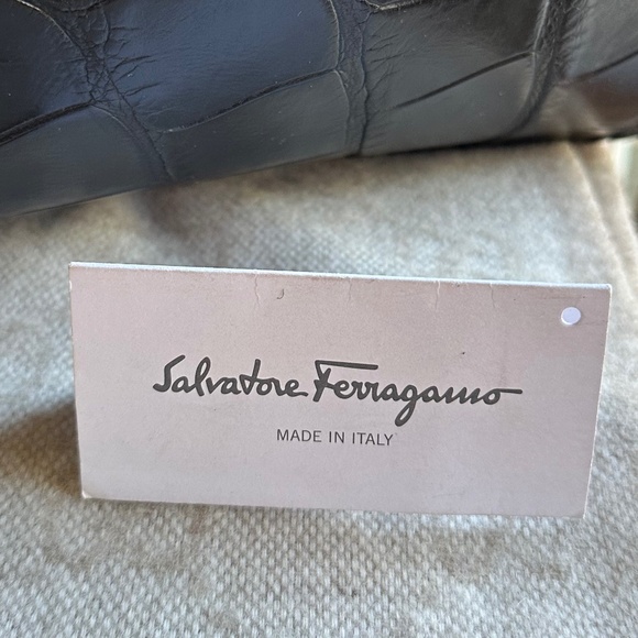 Vintage Salvatore Ferragamo Black Alligator Hobo Bag - Picture 12 of 15